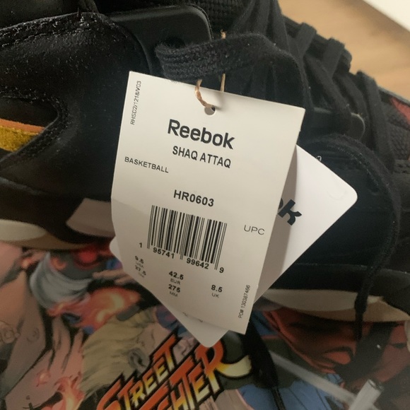Reebok Shaq Attaq street fighter edition Pumps.  Size 9.5 brand new with box - Picture 7 of 10